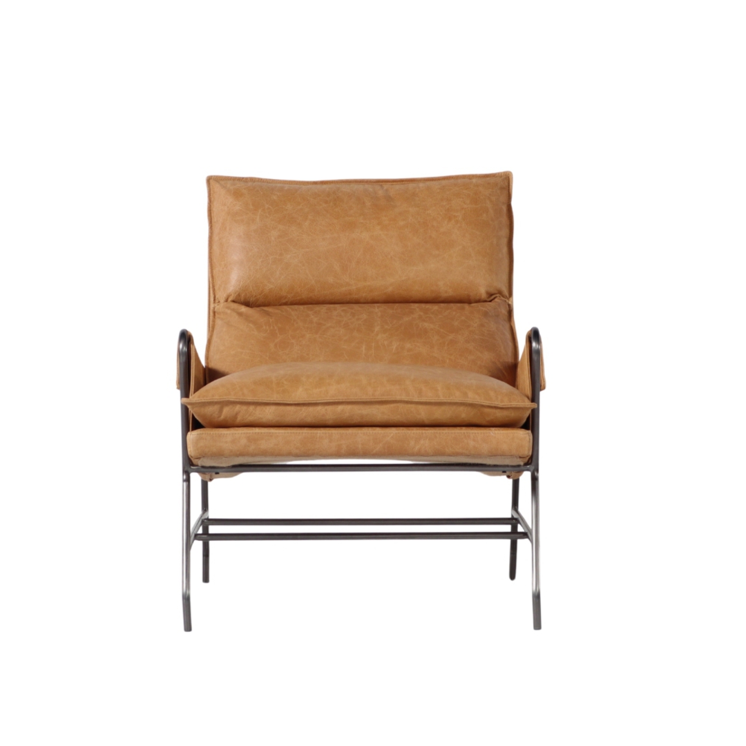 Marsala Leather Club Chair - Rum image 1